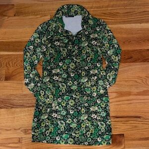 Zara Patterned Long Sleeve Dress